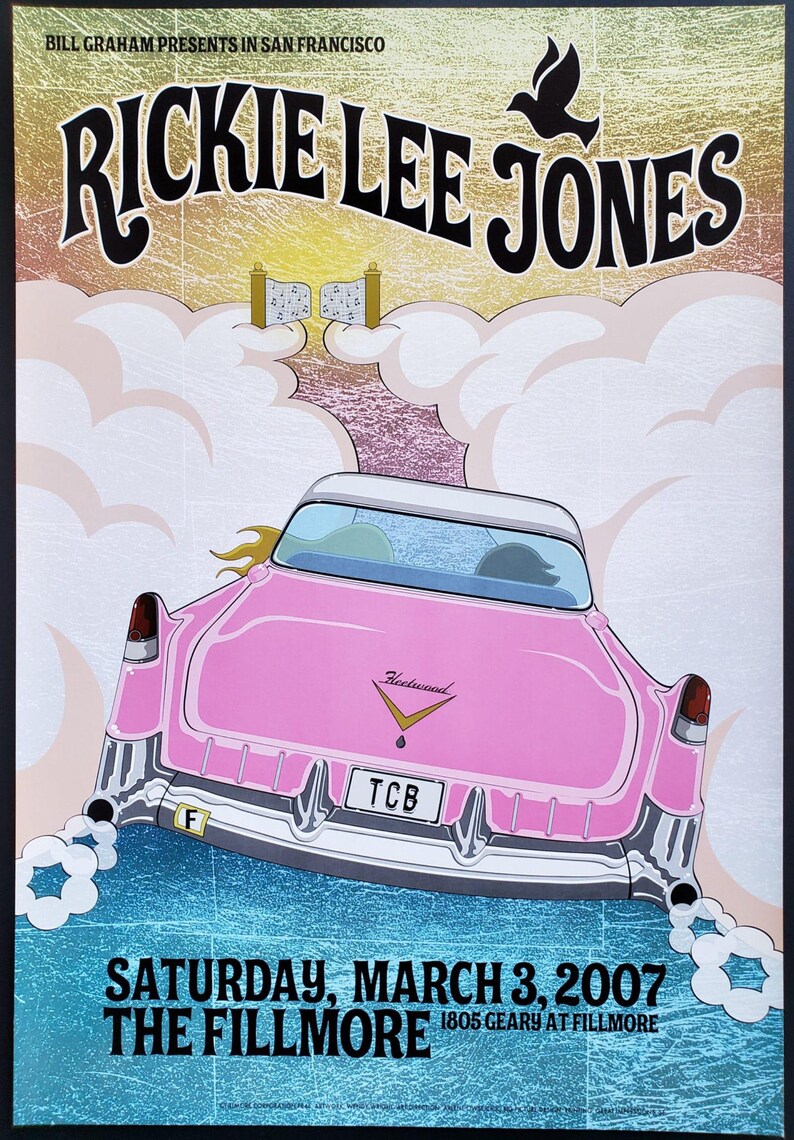 Póster del concierto de Rickie Lee Jones en San Francisco 2007 F-846 The Fillmore imagen 1