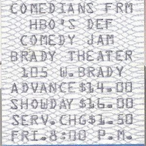 Def Comedy Jam Concert Ticket 1993 Blue Dave Chappelle Jamie Foxx