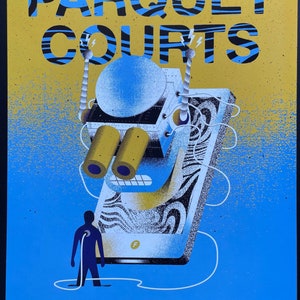 Parquet Courts Concert Poster 2018 F-1596 Vintage Fillmore poster print - aesthetic music art for home and office wall decor.