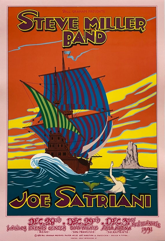 Steve Miller Band Concert Poster 1991 BGP-52 Vintage Poster