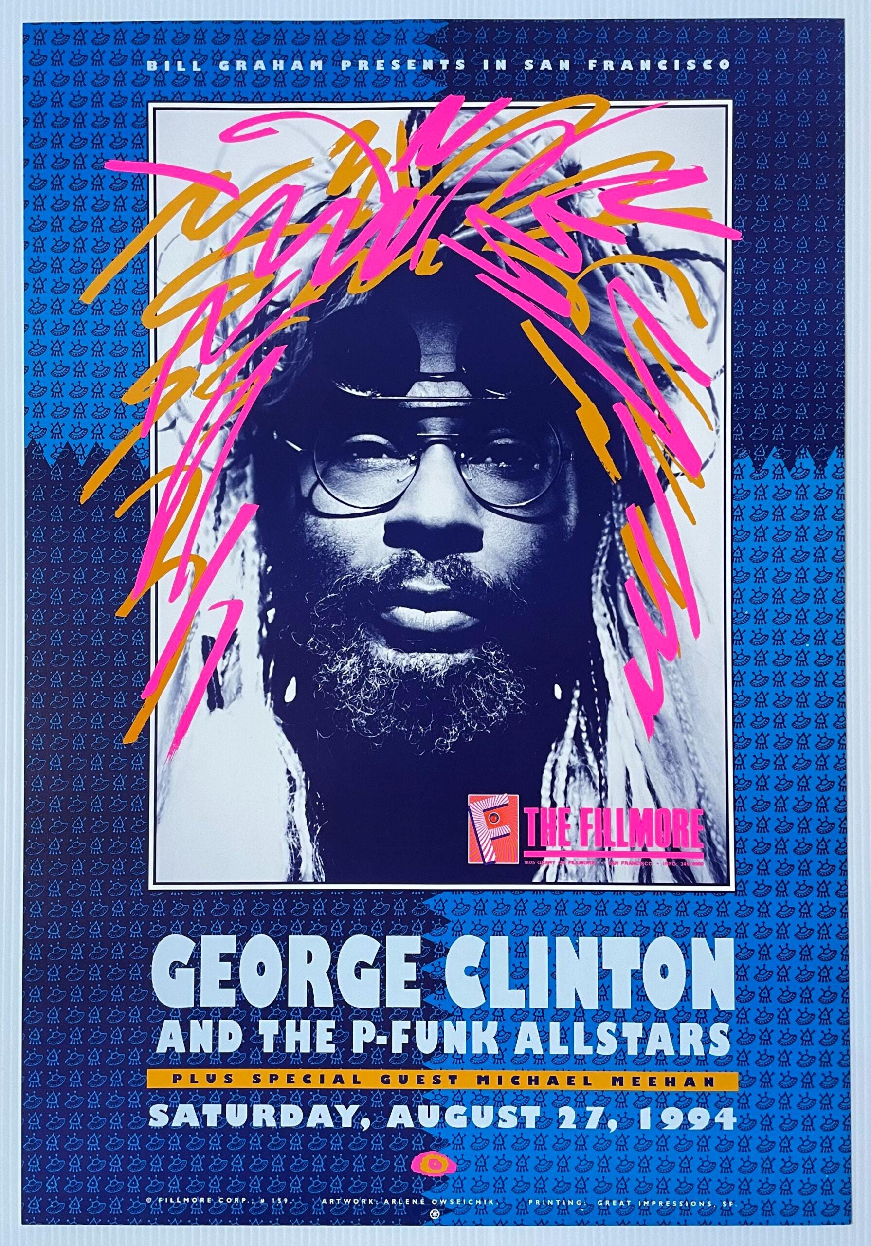 George Clinton P-Funk Concert Poster 1994 F-159 Fillmore