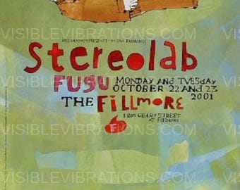 Stereolab Concert Poster 2001 F-484 Fillmore