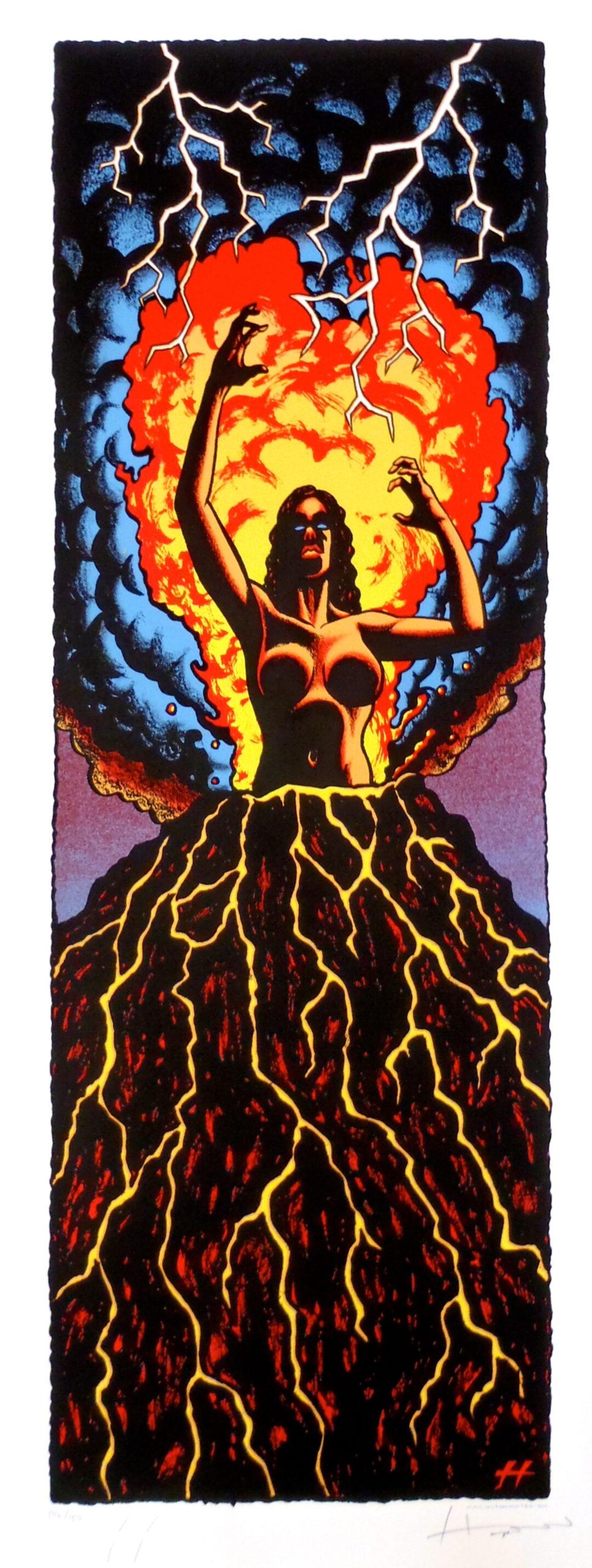 Pele Goddess of the Volcano Art Print Justin Hampton 2007 - Etsy
