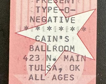 Type O Negativ Konzertkarte 1995 Tulsa