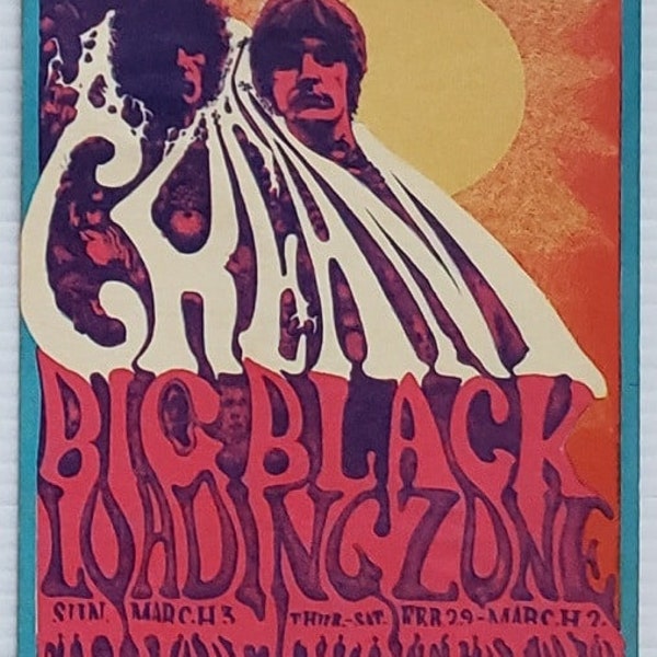 Cream Concert Postcard 1968 Winterland