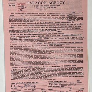 Grinderswitch Concert Contract 1978 Jacksonville IL