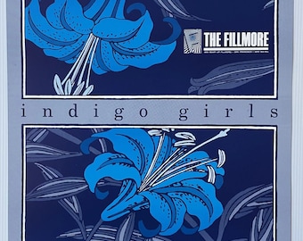 Póster del concierto de Indigo Girls de 1989, F-101 Fillmore