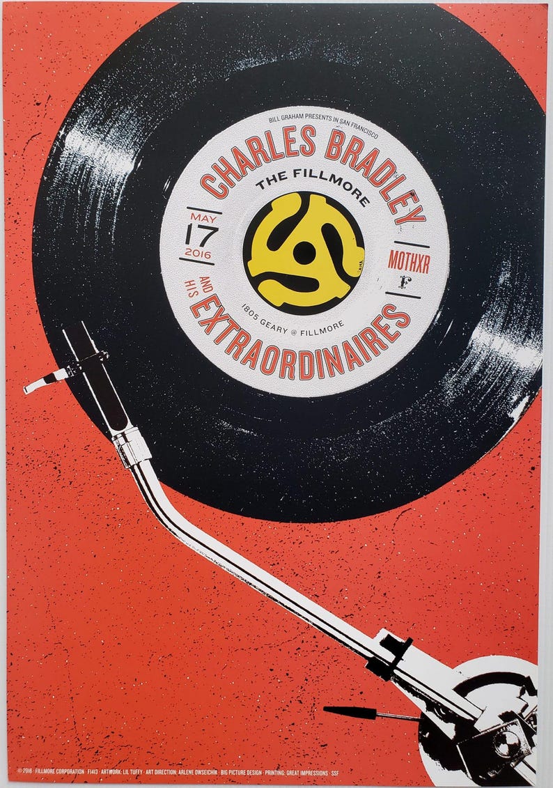 Charles Bradley Concert Poster 2016 F-1413 Fillmore image 1