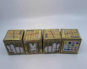Kidrobot Mini Labbit Plush Bundle of 4-Limited Edition Art Toys – Collectable Art Figures for home and office décor.