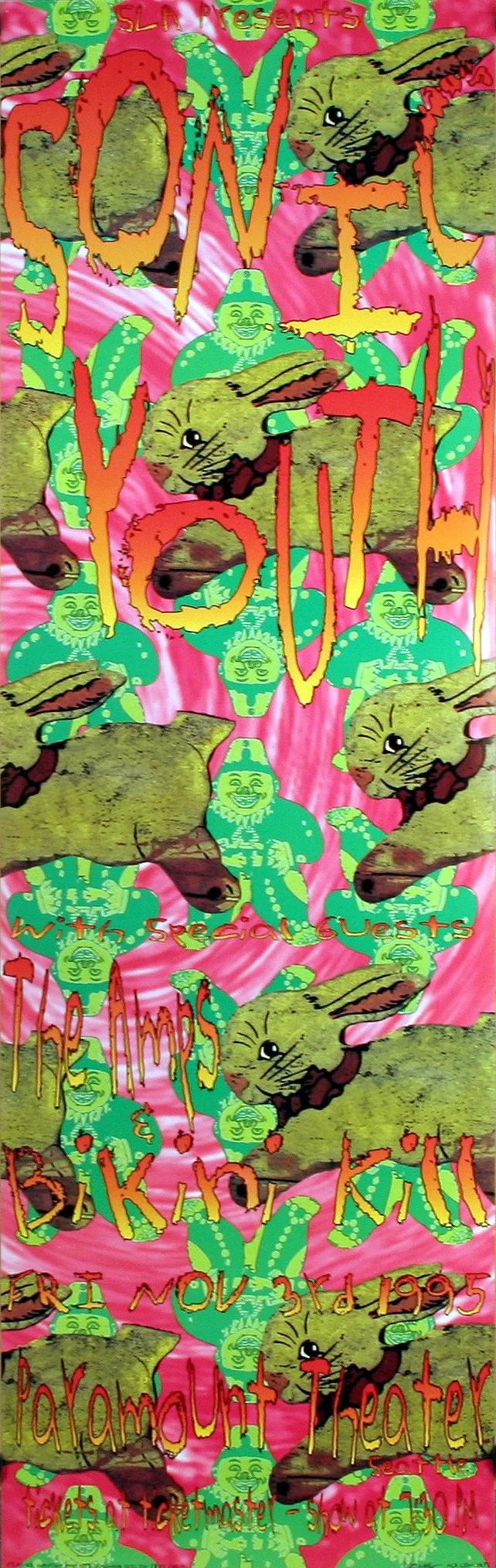 Sonic Youth Concert Poster Portland 1995 Frank Kozik - Etsy Ireland