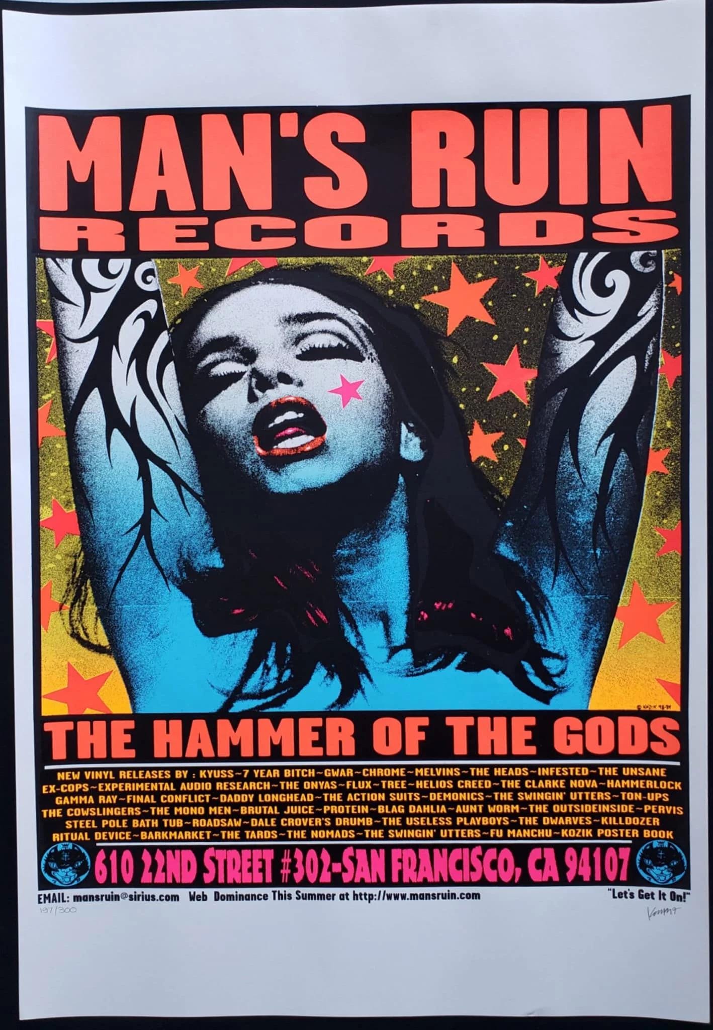Kozik コジック Man's Ruin Records ポスター Ape - Man's The Former