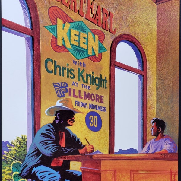 Robert Earl Keen Jr Concert Poster F-496 Vintage Fillmore poster print - aesthetic music art for home and office wall decor.