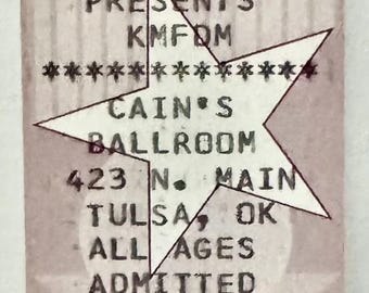 KMFDM Concert Ticket 1995 Tulsa