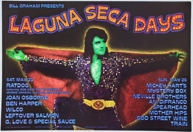 Locandina del concerto Laguna Seca Days 1996 BGP-144 Monterey immagine 1