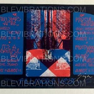 Cartão postal do concerto do Fleetwood Mac 1970 BG-245 David Singer assinado