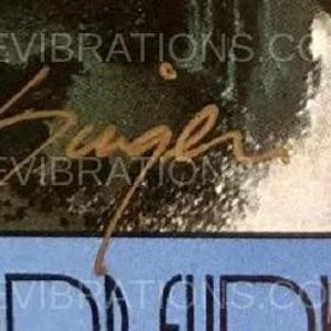 Santana Concert Double Postcard 1969 BG-207 208 David Singer Signed image 2