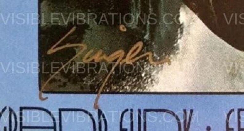 Santana Concert Double Postcard 1969 BG-207 208 David Singer Signed image 2