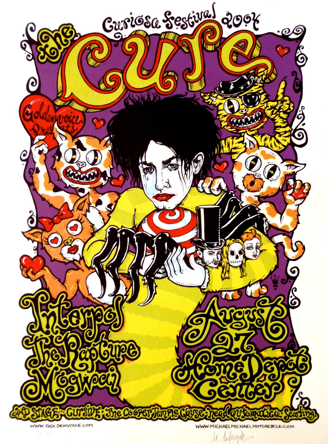The Cure Concert Poster 2004 Los Angeles Vintage Poster Print Aesthetic Music Art for Home and