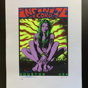 Infinite Records Concert Poster Frank Kozik Houston 1989 S/N Printers Proof