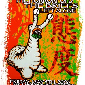 Horrorpops Poster w/ The Briefs & Left Alone 2006 Concert