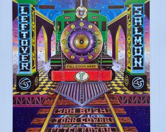 Leftover Salmon Concert Poster 1999 FDN-4 Vintage Fillmore poster print - aesthetic music art for home and office wall decor.