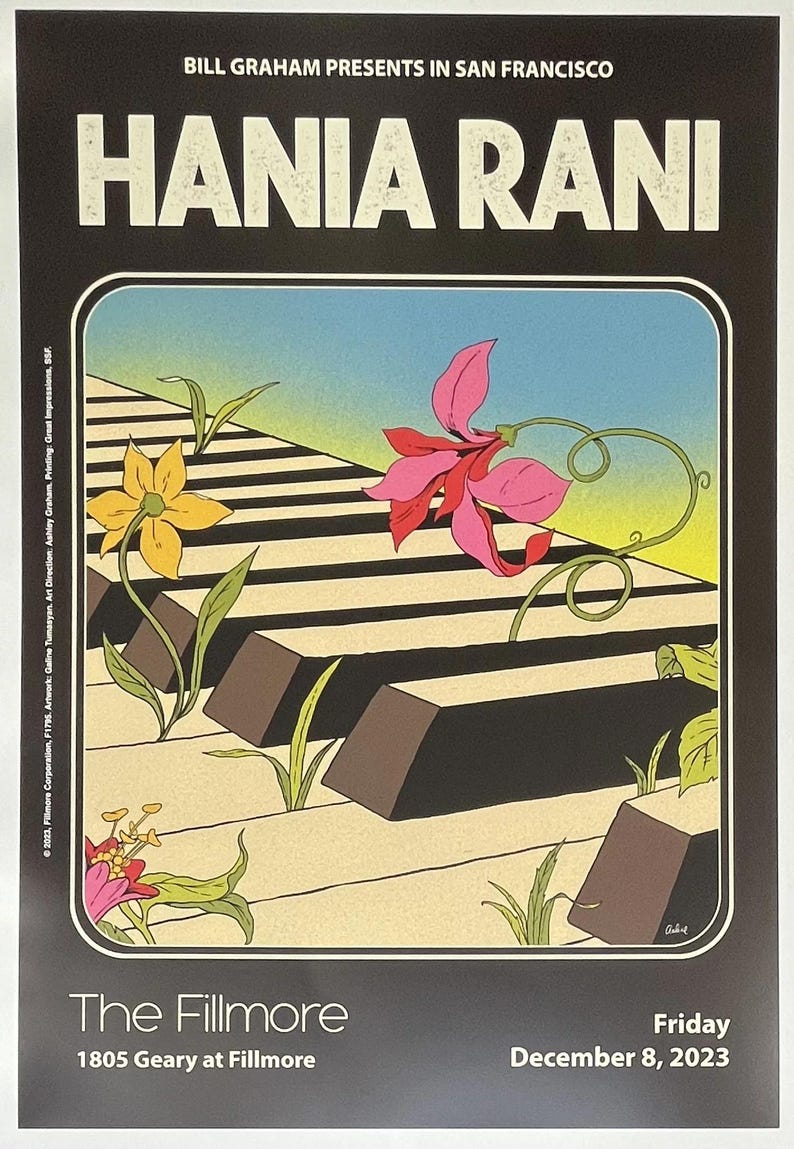 Póster del concierto de Hania Rani 2023 F-1795 Fillmore imagen 1