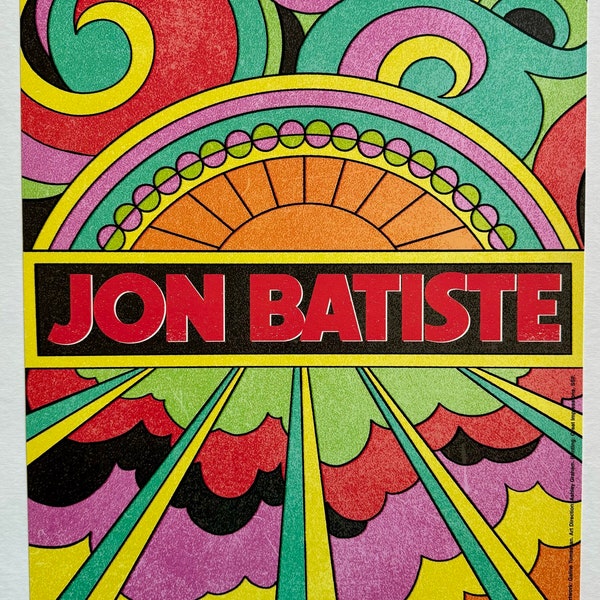 Jon Batiste Concert Poster 2024 Fillmore F-1808 Vintage poster print - aesthetic music art for home and office wall decor.