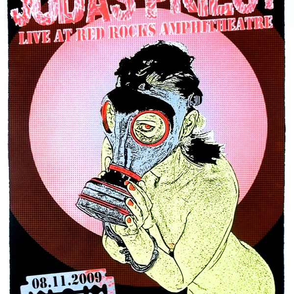 Cartel del concierto de Judas Priest 2009 Red Rocks