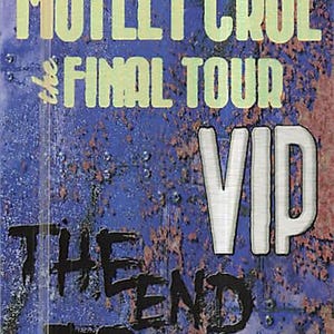 Vintage Motley Crue Backstage Pass - Etsy
