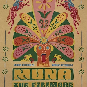 MUNA Concert Poster 2022 F-1732 Fillmore