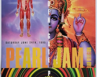 Manifesto del concerto dei Pearl Jam a San Francisco nel 1995 BGP-120 Eddie Vedder e Neil Young