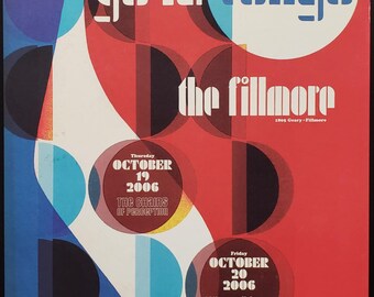 Yo La Tengo Concert Poster 2006 F-816 Vintage Fillmore poster print - aesthetic music art for home and office decor.