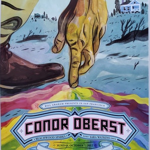 Conor Oberst Concert Poster 2012 F-1183 Vintage Fillmore poster print - aesthetic music art for home and office wall decor.