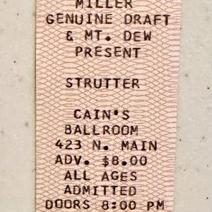 Stutter Konzertkarte 1995