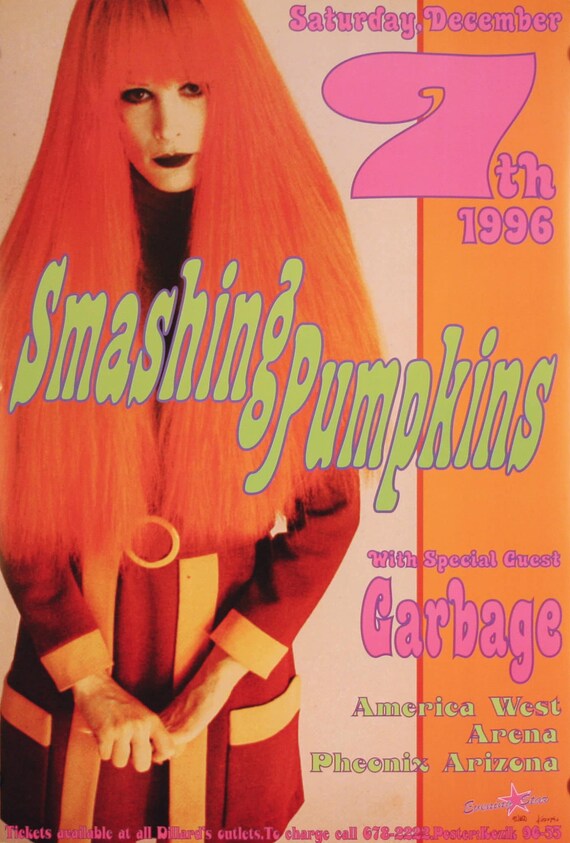 KOZIK ポスター スマッシングパンプキンズ smashingpumpkins MINT 1996 Kozik Smashing Pumpkins Matted Poster Signed+