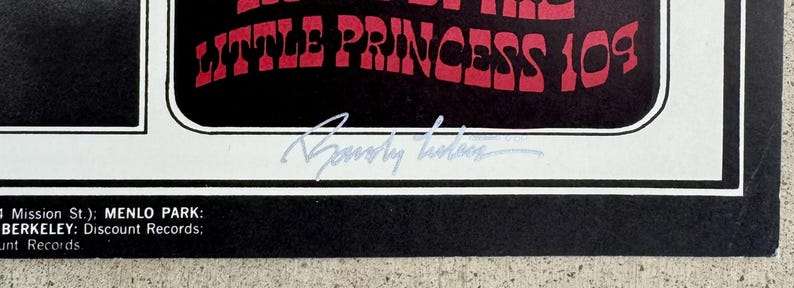 Póster del concierto de Joe Cocker de 1969, Fillmore BG-196, firmado por David Singer y Randy Tuten. imagen 3