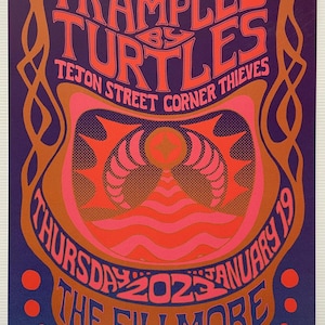 Trampled By Turtles Concert Poster 2023 F-1747 Fillmore