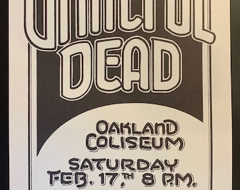 1974年 randy tuten grateful dead poster Grateful Dead 1974 Concert Poster: A Day on the Green, Randy Tuten