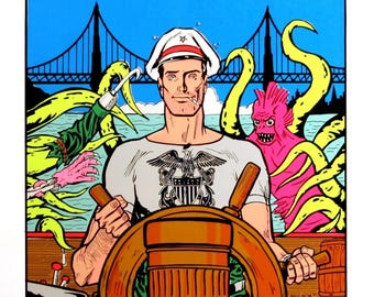 Cartel del concierto de Mermen 1995 Kozik SF