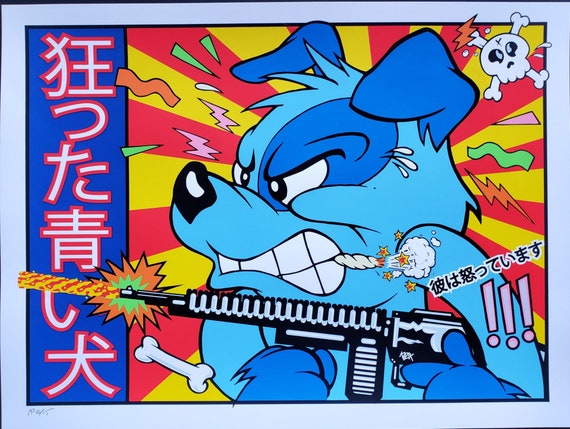 Blue Dog Art Print 2020 Frank Kozik P/P Edition Beastie Boys