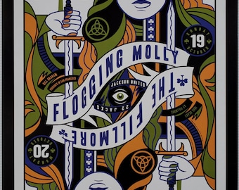 Flogging Molly Concert Poster San Francisco 2008 F-975 The Fillmore