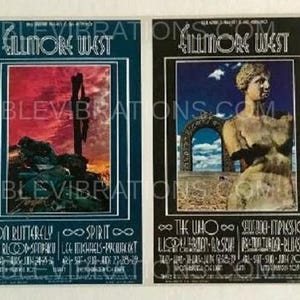 The Who Konzert Postkarte 1969 BG-178 179 Double David Singer Signiert