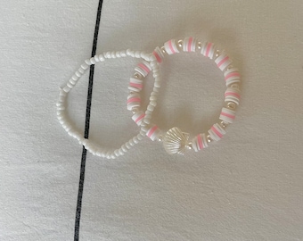 Clay bead bracelet set