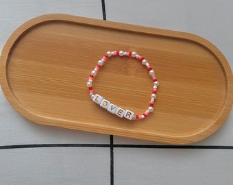 Lover seed bead bracelet