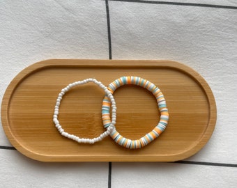 Clay bead bracelet set