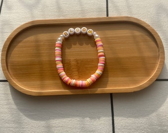 Cute bloom clay bead bracelet