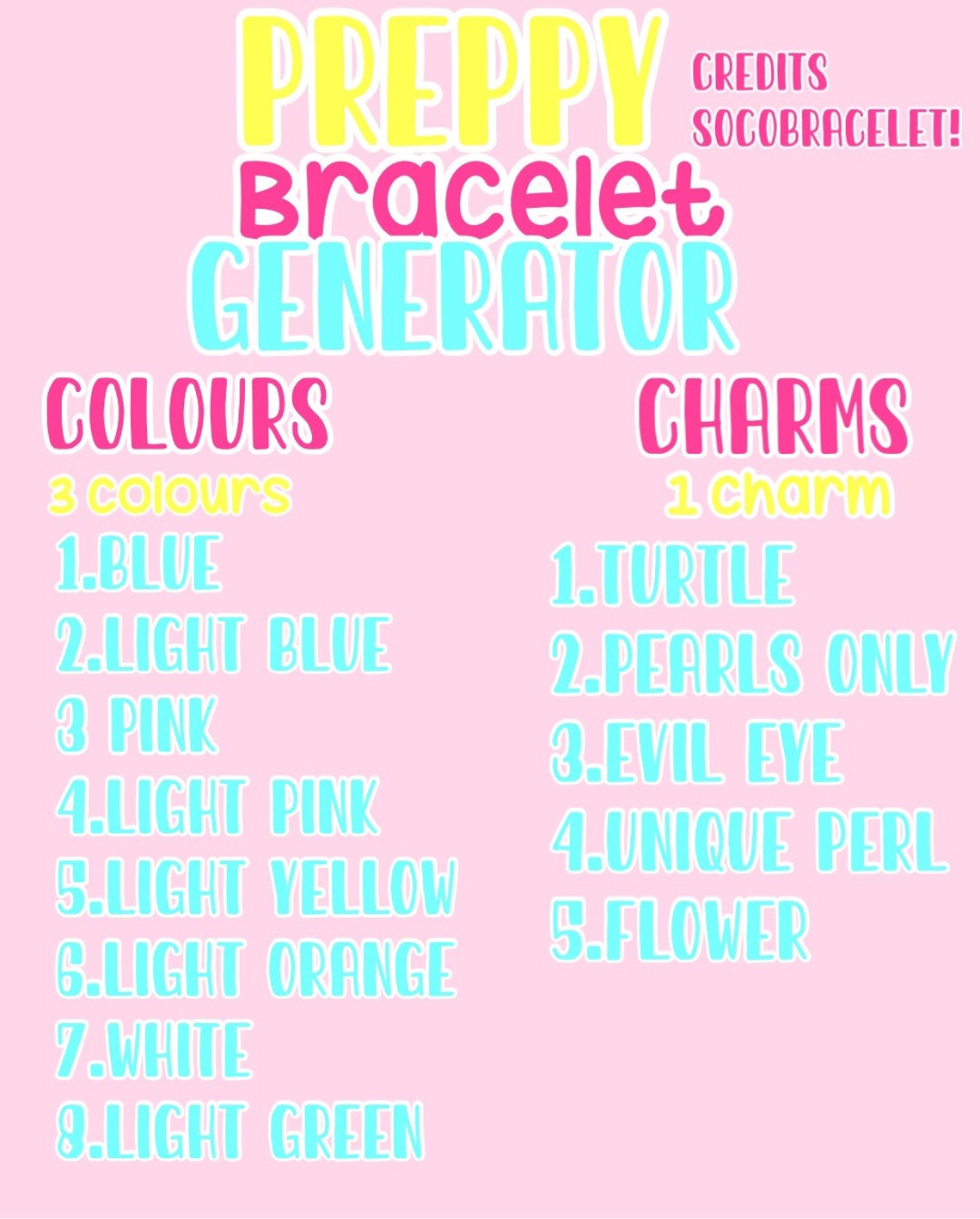Bracelet Generator Etsy