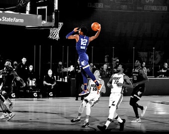 Ja Morant, printable poster, Memphis Grizzlies, sports art, digital download, high quality, dunk