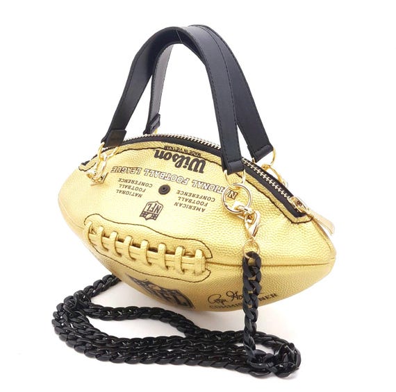 NFL Wilson Gold American Football Ball Bag With Real Leather