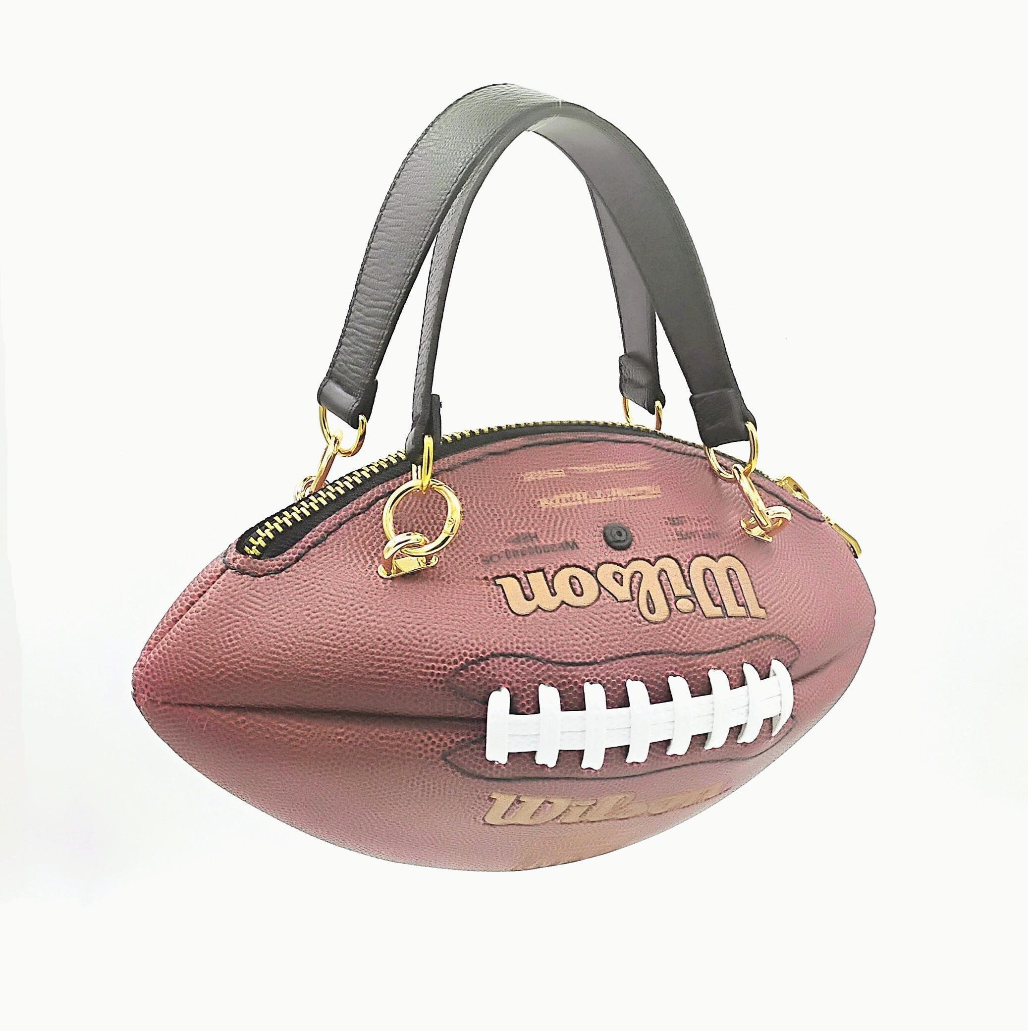 Brown Wilson NFL American Football Ball Bag With Black Genuine